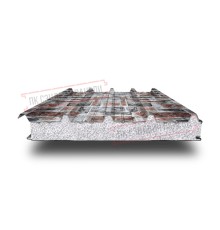 Сэндвич панели кровельные с пенополистиролом, ширина 1000 мм, толщина 20 мм, 0.5/0.5, кварцевый сланец