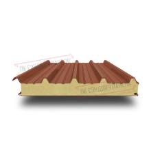 Сэндвич панели кровельные с пенополиизоциануратом, ширина 1200 мм, толщина 200 мм, 0.5/0.5, RAL 8004