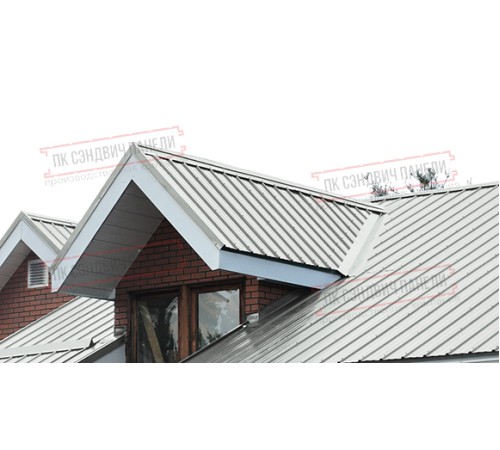 Сэндвич панели кровельные с пенополиизоциануратом, ширина 1200 мм, толщина 300 мм, 0.5/0.5, RAL7035