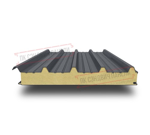 Сэндвич панели кровельные с пенополиуретаном, ширина 1000 мм, толщина 20 мм, 0.5/0.5, RAL7024