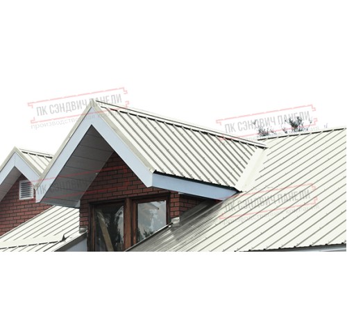 Сэндвич панели кровельные с пенополиуретаном, ширина 1200 мм, толщина 30 мм, 0.5/0.5, RAL9010