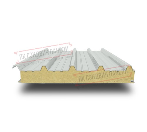 Сэндвич панели кровельные с пенополиуретаном, ширина 1000 мм, толщина 20 мм, 0.5/0.5, RAL7035