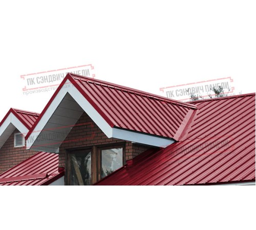 Сэндвич панели акустические кровельные с минеральной ватой, ширина 1000 мм, толщина 120 мм, 0.5/0.5, RAL3003