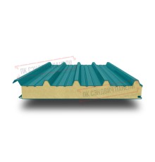 Сэндвич панели кровельные с пенополиуретаном, ширина 1200 мм, толщина 300 мм, 0.5/0.5, RAL5021