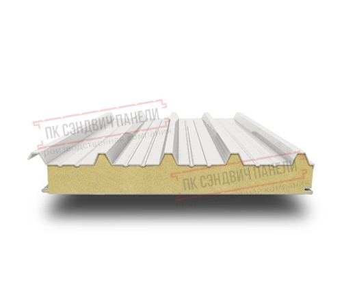 Сэндвич панели кровельные с пенополиизоциануратом, ширина 1200 мм, толщина 30 мм, 0.5/0.5, RAL9010