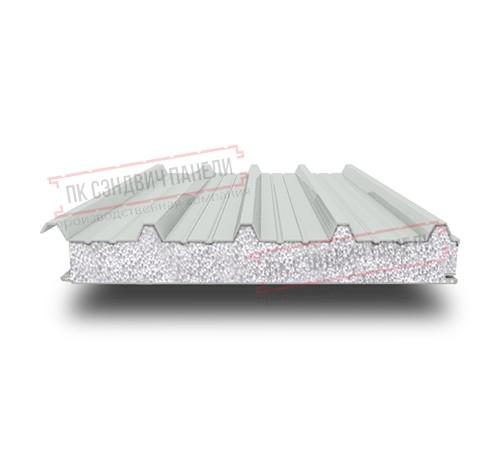 Сэндвич панели кровельные с пенополистиролом, ширина 1200 мм, толщина 20 мм, 0.5/0.5, RAL7035