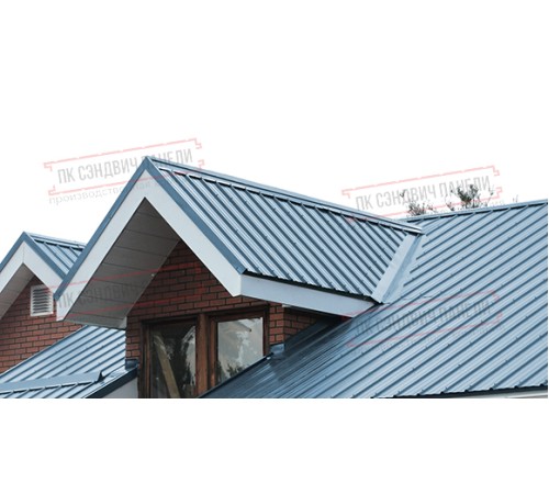 Сэндвич панели кровельные с пенополиуретаном, ширина 1000 мм, толщина 250 мм, 0.5/0.5, RAL5024