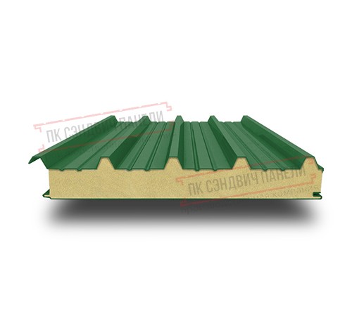 Сэндвич панели кровельные с пенополиуретаном, ширина 1200 мм, толщина 30 мм, 0.5/0.5, RAL6002
