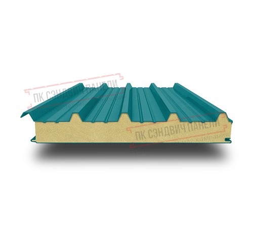 Сэндвич панели кровельные с пенополиуретаном, ширина 1000 мм, толщина 200 мм, 0.5/0.5, RAL5021