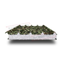 Сэндвич панели кровельные с пенополистиролом, ширина 1000 мм, толщина 40 мм, 0.5/0.5, милитари