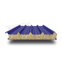 Сэндвич панели кровельные с минеральной ватой, ширина 1000 мм, толщина 50 мм, 0.5/0.5, RAL5002