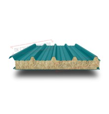 Сэндвич панели кровельные с минеральной ватой, ширина 1000 мм, толщина 50 мм, 0.5/0.5, RAL5021