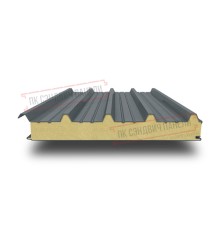 Сэндвич панели кровельные с пенополиизоциануратом, ширина 1000 мм, толщина 120 мм, 0.5/0.5, RAL7011