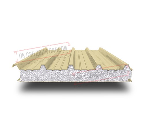 Сэндвич панели кровельные с пенополистиролом, ширина 1000 мм, толщина 200 мм, 0.5/0.5, RAL1014