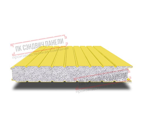 Сэндвич панели стеновые с пенополистиролом, ширина 1000 мм, толщина 20 мм, 0.5/0.5, RAL1018