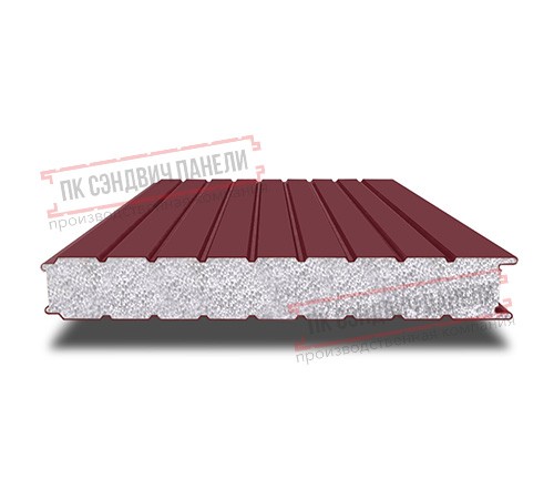 Сэндвич панели стеновые с пенополистиролом, ширина 1000 мм, толщина 10 мм, 0.5/0.5, RAL3005