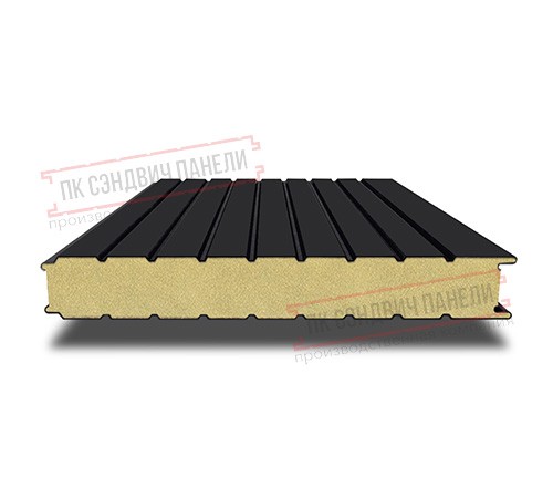 Сэндвич панели стеновые с пенополиуретаном, ширина 1200 мм, толщина 40 мм, 0.5/0.5, RAL9005