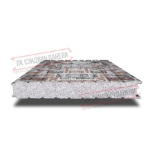 Сэндвич панели стеновые с пенополистиролом, ширина 1000 мм, толщина 40 мм, 0.5/0.5, кварцевый сланец