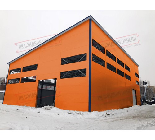 Сэндвич панели стеновые с пенополиуретаном, ширина 1000 мм, толщина 250 мм, 0.5/0.5, RAL2004