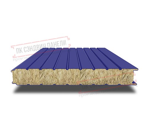 Сэндвич панели стеновые с минеральной ватой, ширина 1000 мм, толщина 300 мм, 0.5/0.5, RAL5002