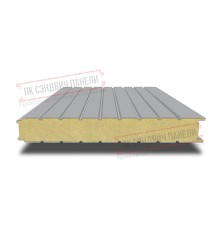 Сэндвич панели стеновые с пенополиуретаном, ширина 1200 мм, толщина 100 мм, 0.5/0.5, RAL7004