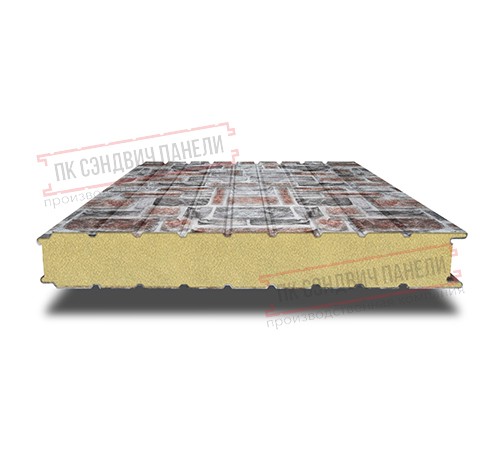 Сэндвич панели стеновые с пенополиуретаном, ширина 1200 мм, толщина 30 мм, 0.5/0.5, кварцевый сланец