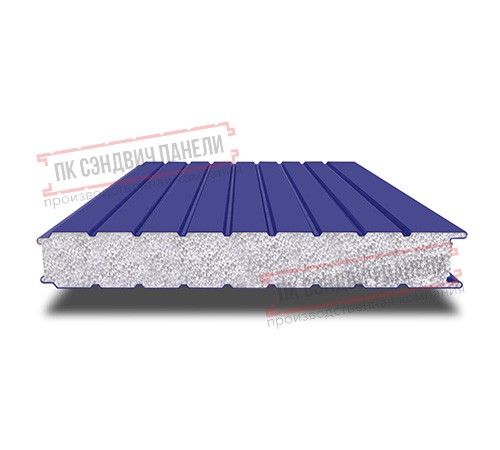 Сэндвич панели стеновые с пенополистиролом, ширина 1000 мм, толщина 40 мм, 0.5/0.5, RAL5002