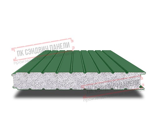 Сэндвич панели стеновые с пенополистиролом, ширина 1200 мм, толщина 30 мм, 0.5/0.5, RAL6002