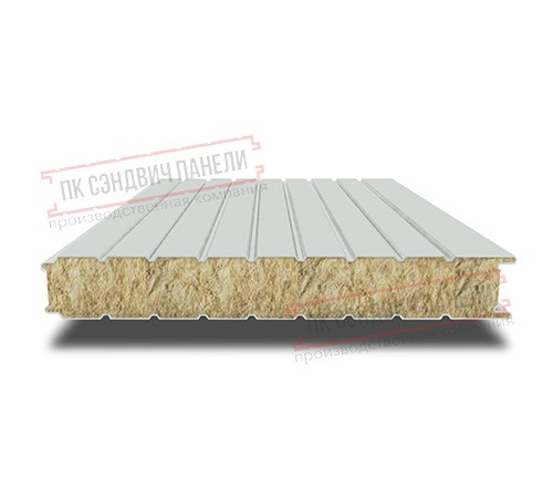 Сэндвич панели стеновые с минеральной ватой, ширина 1000 мм, толщина 20 мм, 0.5/0.5, RAL7035