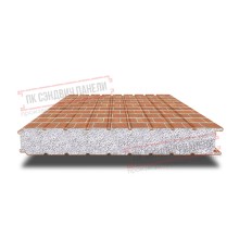 Сэндвич панели стеновые с пенополистиролом, ширина 1200 мм, толщина 20 мм, 0.5/0.5, кирпичная кладка