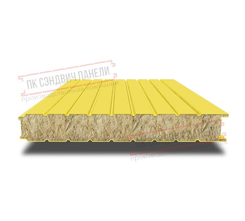 Сэндвич панели стеновые с минеральной ватой, ширина 1000 мм, толщина 20 мм, 0.5/0.5, RAL1018