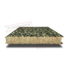 Сэндвич панели стеновые с минеральной ватой, ширина 1000 мм, толщина 20 мм, 0.5/0.5, милитари