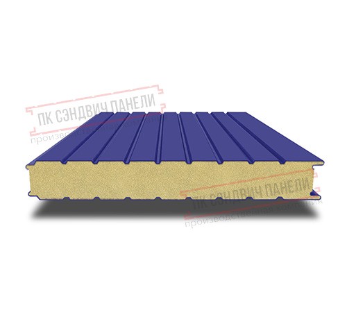 Сэндвич панели стеновые с пенополиуретаном, ширина 1000 мм, толщина 250 мм, 0.5/0.5, RAL5002