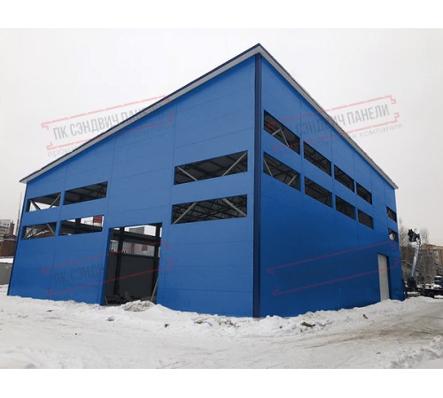 Сэндвич панели стеновые с пенополистиролом, ширина 1000 мм, толщина 160 мм, 0.5/0.5, RAL5005