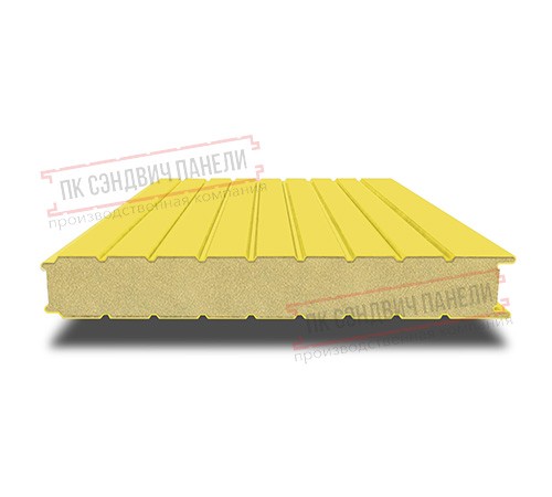 Сэндвич панели стеновые с пенополиизоциануратом, ширина 1000 мм, толщина 250 мм, 0.5/0.5, RAL1018