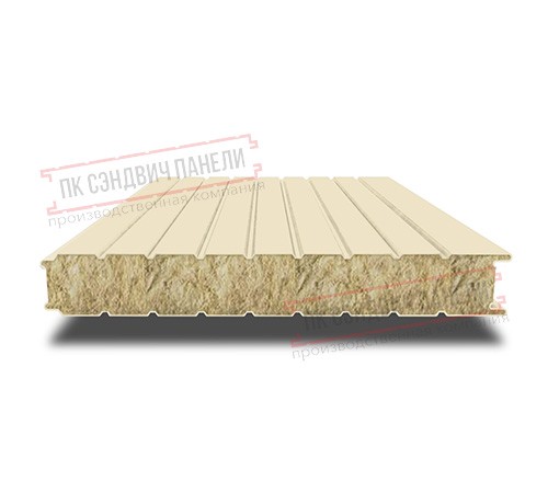 Сэндвич панели стеновые с минеральной ватой, ширина 1200 мм, толщина 160 мм, 0.5/0.5, RAL1015