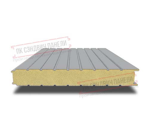 Сэндвич панели стеновые с пенополиизоциануратом, ширина 1200 мм, толщина 80 мм, 0.5/0.5, RAL7004