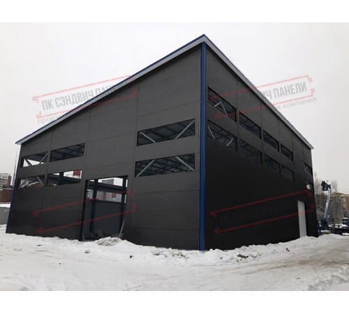 Сэндвич панели стеновые с минеральной ватой, ширина 1200 мм, толщина 140 мм, 0.5/0.5, RAL9005