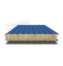 Сэндвич панели стеновые с минеральной ватой, ширина 1000 мм, толщина 160 мм, 0.5/0.5, RAL5005