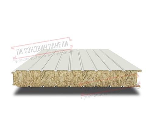 Сэндвич панели стеновые с минеральной ватой, ширина 1000 мм, толщина 40 мм, 0.5/0.5, RAL9002