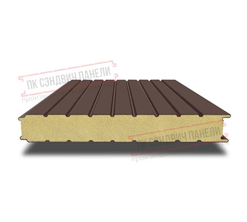 Сэндвич панели стеновые с пенополиизоциануратом, ширина 1000 мм, толщина 300 мм, 0.5/0.5, RAL8017