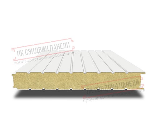 Сэндвич панели стеновые с пенополиуретаном, ширина 1200 мм, толщина 250 мм, 0.5/0.5, RAL9003