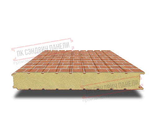 Сэндвич панели стеновые с пенополиизоциануратом, ширина 1200 мм, толщина 160 мм, 0.5/0.5, кирпичная кладка