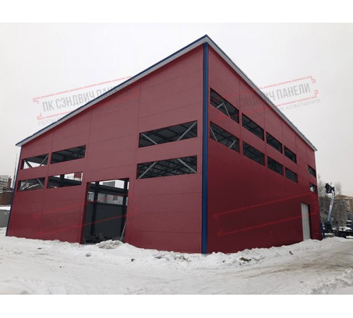 Сэндвич панели стеновые с минеральной ватой, ширина 1200 мм, толщина 50 мм, 0.5/0.5, RAL3005