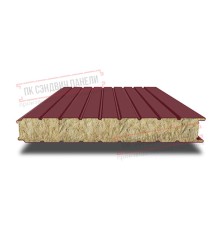 Сэндвич панели стеновые с минеральной ватой, ширина 1200 мм, толщина 50 мм, 0.5/0.5, RAL3005