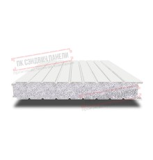 Сэндвич панели стеновые с пенополистиролом, ширина 1200 мм, толщина 200 мм, 0.5/0.5, RAL9003