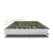 Сэндвич панели стеновые с пенополистиролом, ширина 1000 мм, толщина 180 мм, 0.5/0.5, милитари