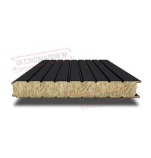 Сэндвич панели стеновые с минеральной ватой, ширина 1200 мм, толщина 10 мм, 0.5/0.5, RAL9005