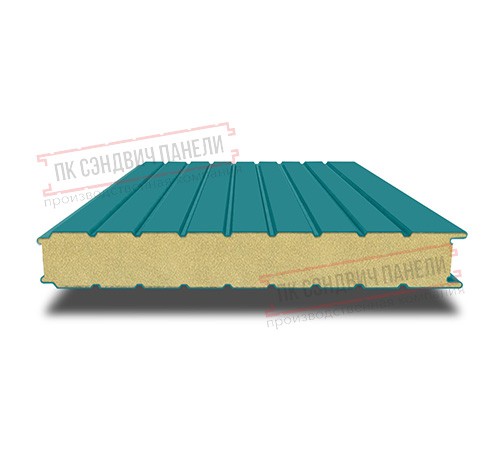 Сэндвич панели стеновые с пенополиуретаном, ширина 1200 мм, толщина 60 мм, 0.5/0.5, RAL5021