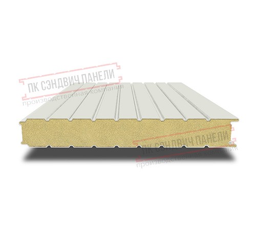 Сэндвич панели стеновые с пенополиизоциануратом, ширина 1200 мм, толщина 30 мм, 0.5/0.5, RAL9002